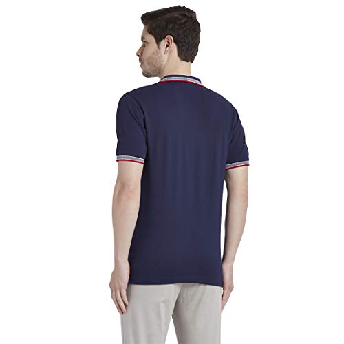 Image of Colorplus Men's Pure Cotton Solid Pattern Tailored Fit Polo Neck Half Sleeve Casual T-Shirt