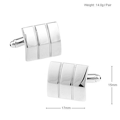 Set de Mancuernillas y Camisas Daesar Cuadradas Plata miniatura 5