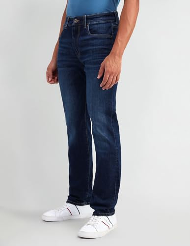 Image of Harold Slim Straight Fit Blue Jeans