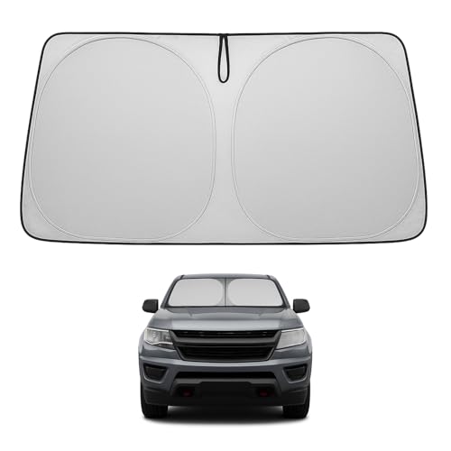 Image of Proadsy 2026 Upgrade Front Windshield Sun Shade Foldable Sunshade Protector Custom Fit 2015-2022 Colorado Pickup Truck Accessories