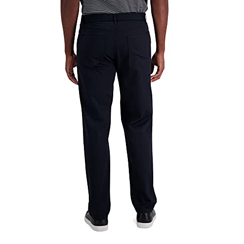 Image of Haggar Men's Iron Free Premium Khaki Straight Fit Flat Front Pants
