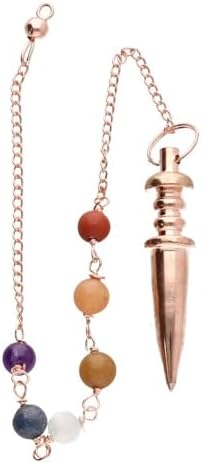 Péndulo Cónico Radiestesia De Cobre con Chakras para Sanación Y M...