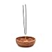 Samhita Acacia Wood Round Incense Stick Holder,Incense Burner, Ash Cather and Aromatherapy Ornament Home Décor (5