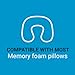 Universal Travel Pillow Packer, Compatible with Most U-Shaped Memory Foam Neck Pillows, Roll to Fit, Perfect for Airplane, Bus, Car, and Train Journey, Travel Essentials, Blue