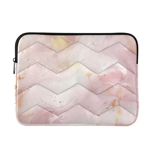 Funda para portátil mármol rosa dorado 13-14 pulgadas miniatura 1