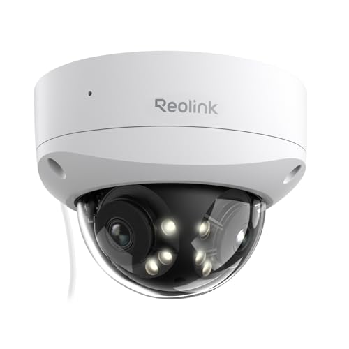 Reolink 4K PoE Telecamera Esterno 180° Doppio Obiettivo, Antivandalismo IK10, Rilevamento...
