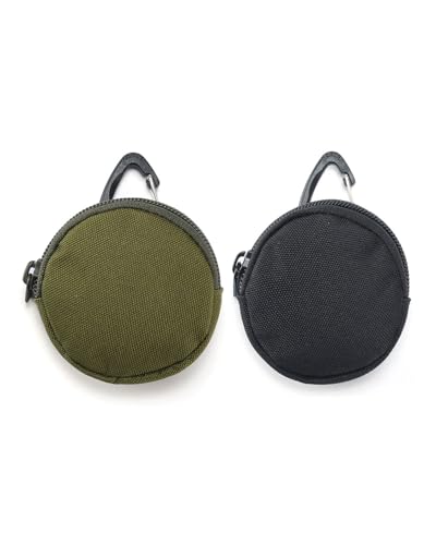 BNREOZA 2 Piezas Monedero, Mini Monedero, Con Cremallera, Redondo, Tela Oxford...