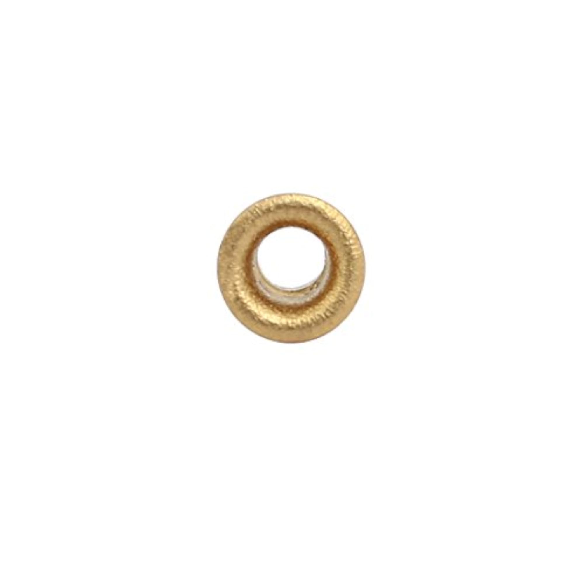 Brass Plated Metal Hollow Eyelets Rivets Gold Tone
