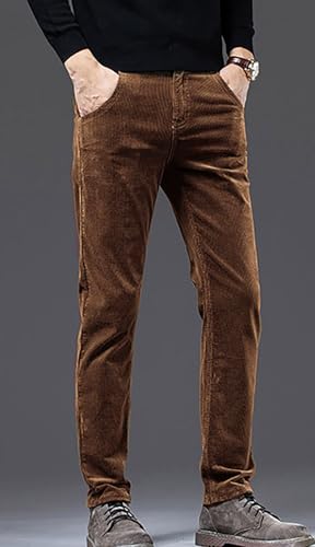 utcoco Men's Cotton Slim Fit Corduroy Pant Straight-Leg Corduroy Pant for Men3