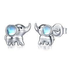 Moonstone Elephant Earrings