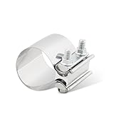 PACLVIO Exhaust Clamp, Exhaust Pipe Clamp, 2.75'' Butt Joint Stainless Steel Clamp Band, Universal Car Accessories Widening Clamp Butt Joint Exhaust Clamp Replacement for Exhaust Pipe (2.75 inch)