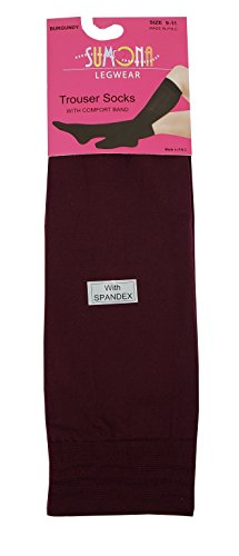 Image of SUMONA 6 Pairs Women Opaque Stretchy Spandex Knee High Trouser Socks