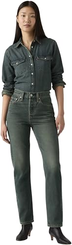 Levi's Mujer Jeans 501 High Rise, Straight Fit, Azul (Verdant Ventures), W28/L30
