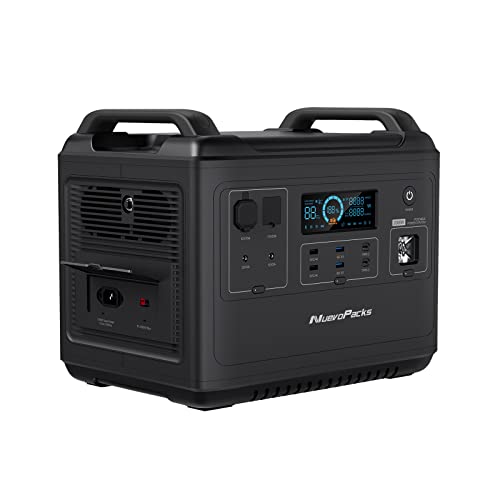 Nuevopacks Estación de Energía Portátil de 2000W (pico de 4000W), batería LiFePO4 de 1997Wh con 3 salidas de CA, 13 puertos para Acampadas al Aire Libre/Caravanas/Uso Doméstico