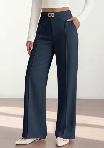 Image of PRETTYGARDEN Womens Dress Pants High Waisted Tailored Trousers