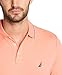 Nautica Men's Classic Fit Short Sleeve Dual Tipped Collar Polo Shirt Shirt, -Pale Coral, X-Large