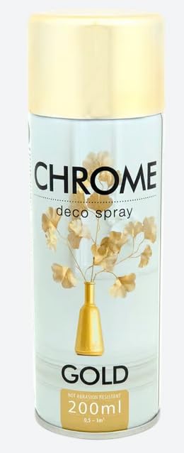 Générique Bombe Aérosol Peinture - Effet chromé OR Doré - 200ml - toutes surface - 187