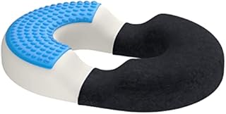 bonmedico Donut Cushion  Large Memory Foam Seat Pressure Cushion - Donut Pillow for Coccyx, Tailbone, Pregnancy, Postnatal & Haemorrhoid Discomfort - Doughnut Ring Cushion - Black