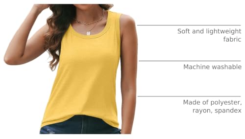 Image of AUTOMET Women's Square Neck Tank Top | Soft Lightweight Sleeveless Shirt, Loose Fit Flowy Summer Basic for Layering, Casual & Workout
