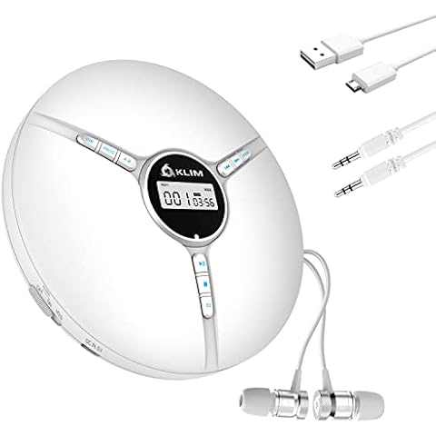 KLIM Discman Portable CD Player with Earphones Cover