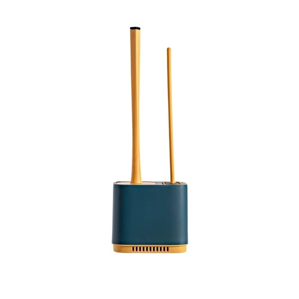 Tyuhduyur Toilet Brush, Wall Mounted Plastic Toilet Brush Silicone Brush Head Toilet Bowl Brush Holder Set Base With Two Brushes Toilet Brush Bathroom Accessories
