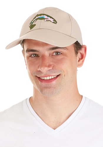Fun Costumes The Sandlot Long Bill Fishing Hat | Movie Accessories Standard Beige