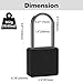 Dhiedas Fingerprint Gate Lock, 2.7'' Long Shackle Heavy Duty Smart Padlock with Key Fingerprint Bluetooth, Waterproof Biometric Keyless Gate Lock for Outdoor Fence Shed Yard Storage Door