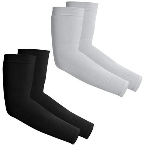 Image of Tough Outdoors UV Arm Sleeves for Men Women - Sun Protection Sleeves - Compression Golf Baseball Cooling Tattoo Arm Sleeve