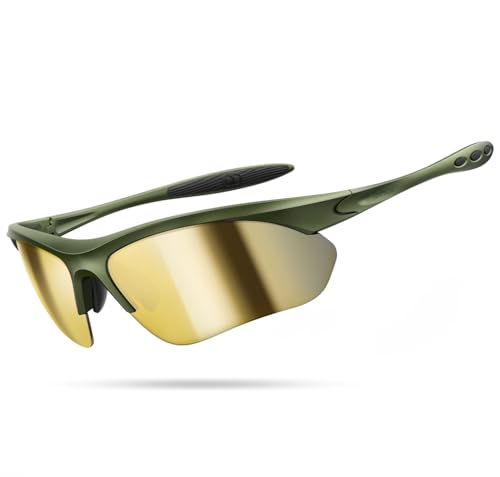 Lamicall Sportbrille Herren, Fahrradbrille Damen Sonnenbrille - [22g Ultraleicht & Multifunktional] Polarisierte Schnelle Brille mit UV400 Schutz, TR-90 Sport Brille für Fahrrad, Laufen, Autofahren