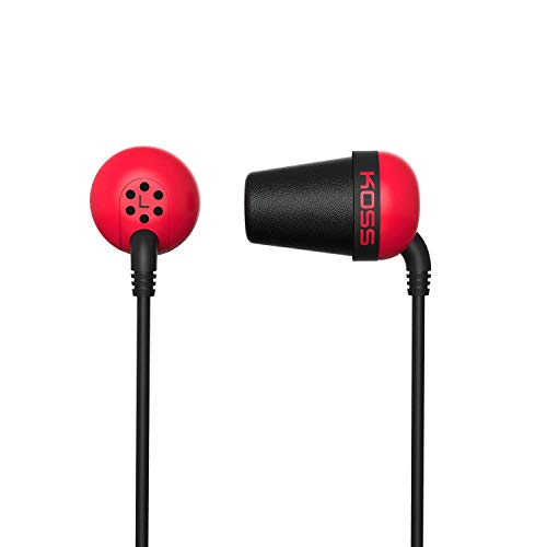 Koss PLUG R auricular Intraaural Dentro de oído Rojo   Auriculares (Intraaural, Dentro de oído, Alámbrico, 10   20000 Hz, 1,2 m, Rojo)