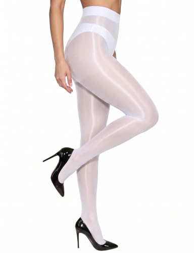 Image of Buauty Shimmer Tights for Women, Shiny Oil Pantyhose Stockings, Oil Bright Shaping Tight Ultra Shiny Sheer Tights High Waist