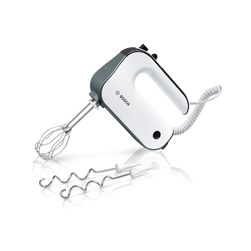 Bosch MFQ49300 - Batidora de mano, 5 niveles, 2 varillas de acero inox gancho para amasar 850 W,...