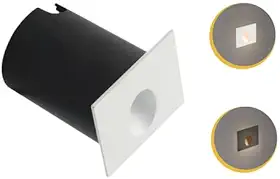 Kit 6 Balizador Led Embutir Parede Escada 2w Bco Quente (Branco)