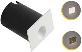 Kit 6 Balizador Led Embutir Parede Escada 2w Bco Quente (Branco)