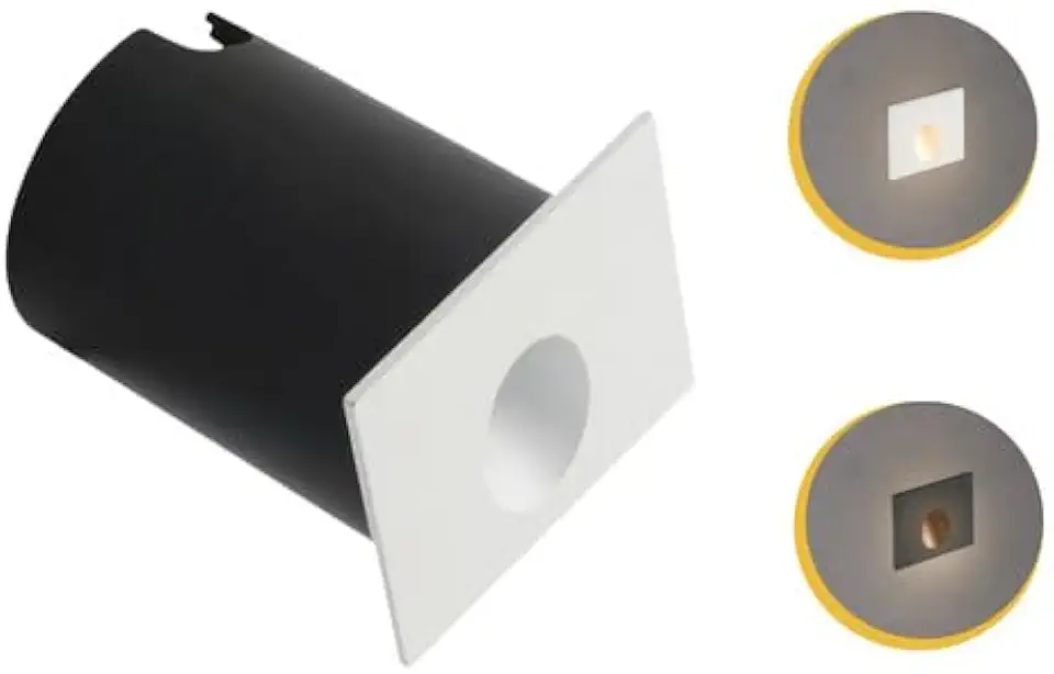 Balizador Led 2w Parede Embutir Escada Luminária Bivolt Ip65 (Branco)