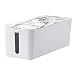 Produktbild Hama Kabelbox zum Verstecken von Kabeln und Steckdosenleisten (Kabelmanagement für Schreibtisch und TV, Box mit Kabelführung im Deckel für Handy, integr. Kabelführung weiß, Marmor-Muster
