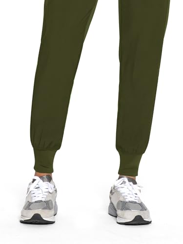 Image of COZYFIT Womens Scrub Pants - Soft Stretch Yoga Style with 5 Pockets, Slim Fit Jogger Scrubs Pants for Women