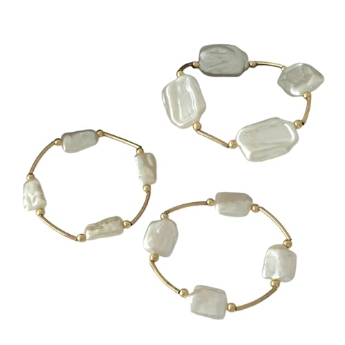 Bracelet empilable bijoux de mariage et chaîne irrégulière perles