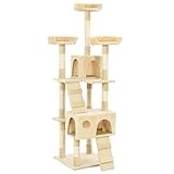 Cette aire de jeu pour chats à plusieurs étages possède un cadre robuste recouvert de peluche douce et confortable et constitue le refuge parfait dans lequel vos chats peuvent se gratter, grimper, se percher, se cacher et se reposer.