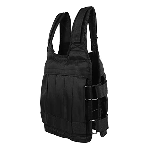 Weighted Vest, Weight Vest Strength Training Jacket 55x44cm Black Oxford Cloth Heavy Duty 50KG Weighted Vest Running Vest for Workout Fitness