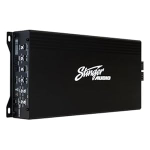 STINGER Audio MT-1000.5 1200 Watt RMS 5-Channel Car Audio Amplifier, Class D, Hexfet Mosfet, Crossover High-Pass/Low-Pass Filter, Subsonic Filter, Remote Subwoofer Bass Knob, Bass Boost Q