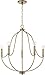 HomePlace Lighting 447051AD Madison Classic Traditional Chandelier, 5-Light 300 Total Watts, 27" H x 25" W, Brass