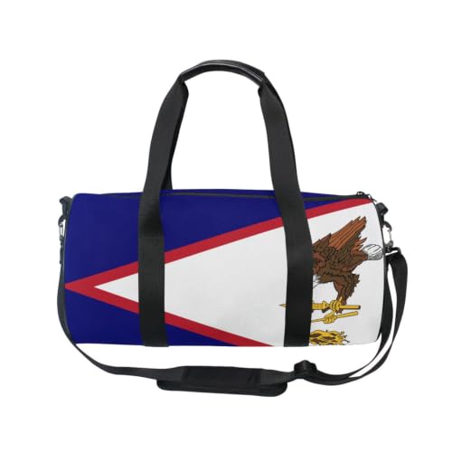 Bolsa de lona para viajes y deporte unisex con bandera de Estados Unidos Samoa 2