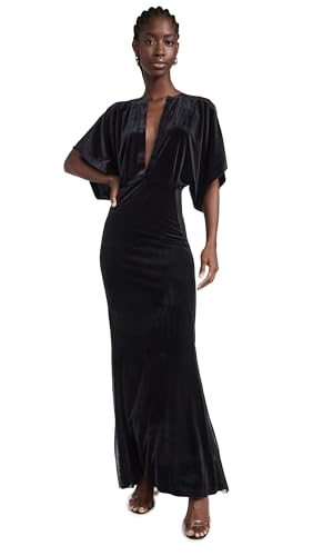 Amazon.com: Norma Kamali Women's Obie Gown W/Mesh Sides, Black
