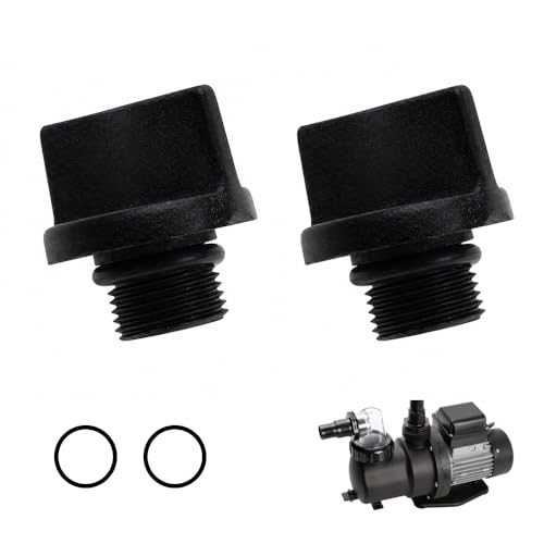 YOFHPT 2PCS Poolpumpe Ersatzteile Stein-ach Pumpe Ersatzteile mit Unterlegscheiben Gilt für die Ablaufkappen der Typen SPS100 SPS75 SPS50 SPS25
