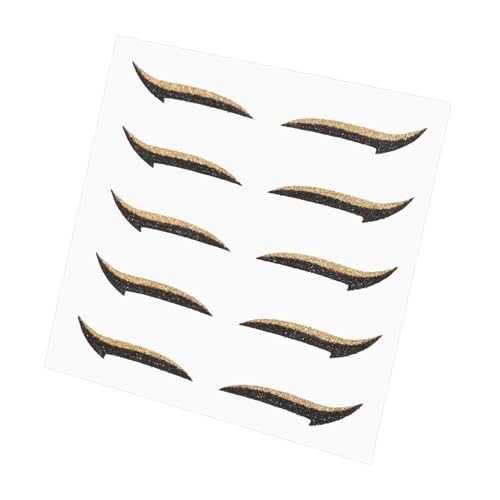 5組 アイライナー パーティーアイメイク 目元グリッターライナー 女性のメイクアップステッカー 目のアイシャドウステッカー ハロウィンアイシャドウステッカー ペのり OSOLADY