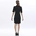 Clergy Church Dress for Women Short Bell Sleeve Elegance Pencil Dresses with Tab Insert Collar Black