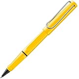 Lamy safari roll-ink yellow Tintenpatronenroller – zeitlos klassischer Stift mit ergonomischem Griff & Strichbreite M - Gehäuse aus robustem ASA-Kunststoff – inkl. Tintenpatrone T10 blau