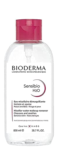BIODERMA Sensibio H2O, Agua Micelar Original para Piel Sensible, Limpiador y Desmaquillante, 850 ml