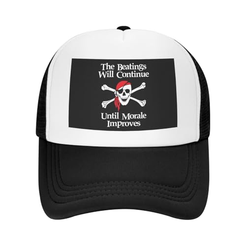 Beatings Will Continue Until Morale Improves Fashion Trucker Hat Snapback Mesh Baseball Cap Unisex2